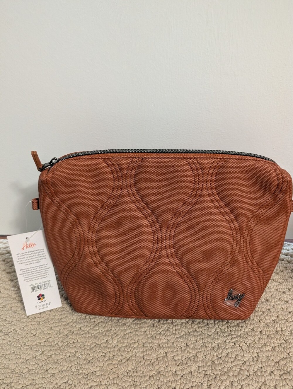 NWT Lug Volley Matte Luxe VL Pouch In Copper Brown